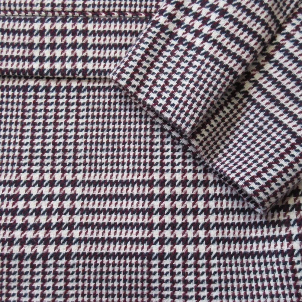 NWT J.Crew Boyfriend Blazer in Ivory Burgundy Shadow Houndstooth Wool Jacket 22